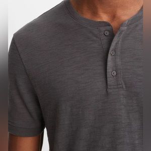 Vince Cotton Short Sleeve Henley